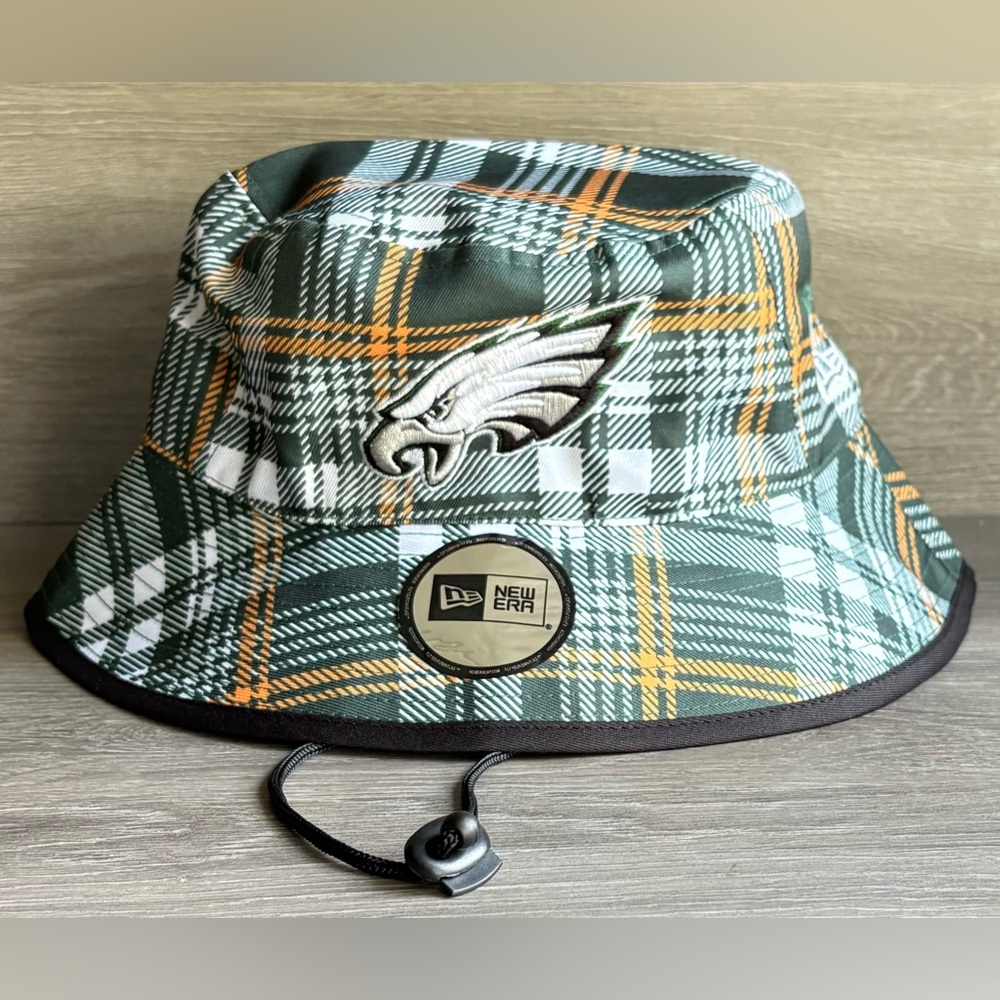 New Era Green Plaid Bucket Hat